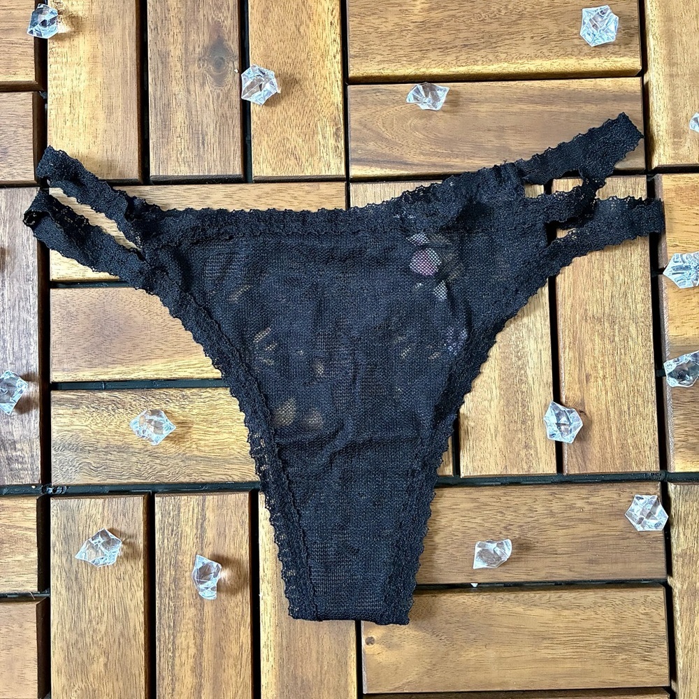 Pink Victoria’s Secret Lace Floral Thong